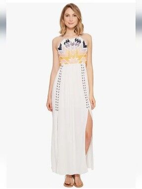 Rip Curl Sunburst Printed Maxi Dress – Vanilla – Approx. Medium